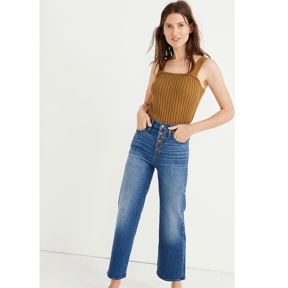 NWT Madewell Slim Wide-Leg Jeans in Olympia Wash Style L4312 - Picture 4 of 15